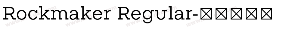 Rockmaker Regular字体转换